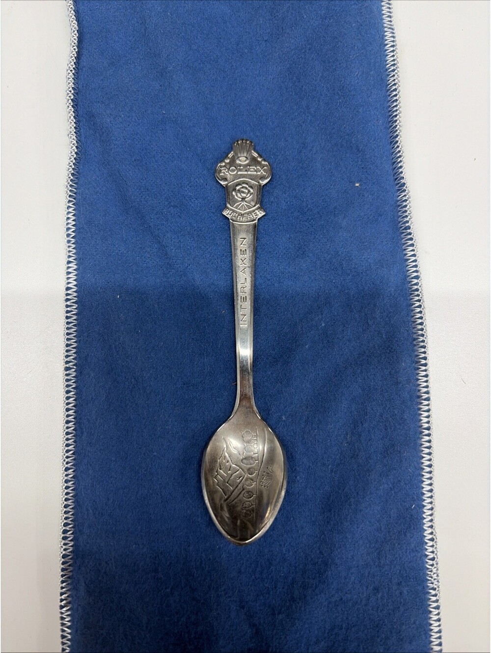 Vintage Souvenir Spoon Rolex Stainless Steel Bucherer of Switzerland Interlaken